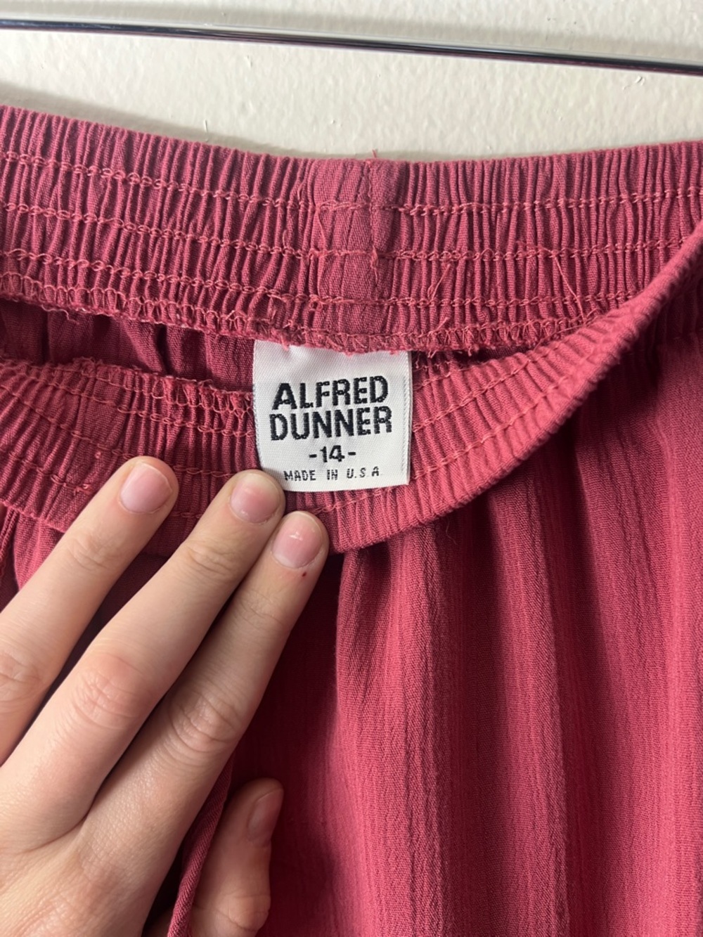 Alfred Dunner Women's Elastic Waist Drawstring Pants - Deep Berry - Picture 2 of 4